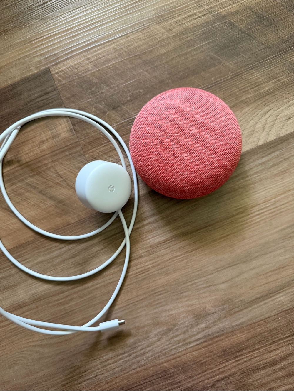 Google Nest Mini Smart Speaker - Coral Fabric